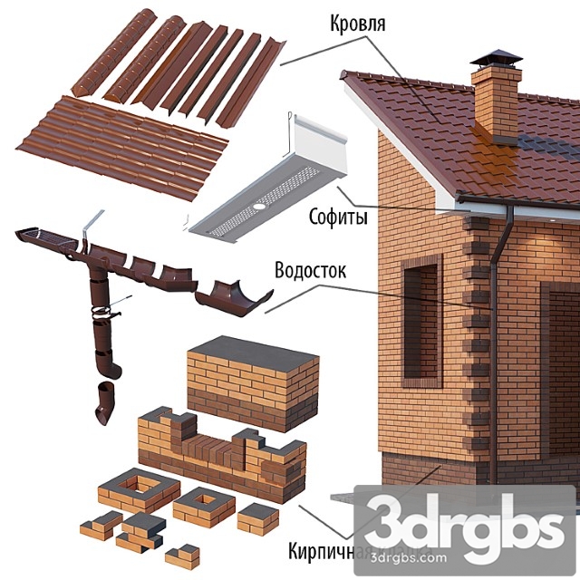 A Set Of Elements For Building A Brick House