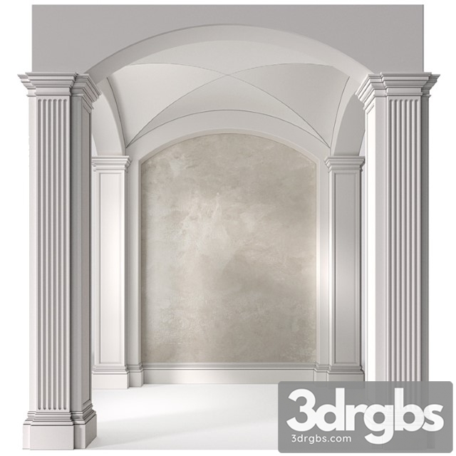 Arched vaulted gallery decorative plaster