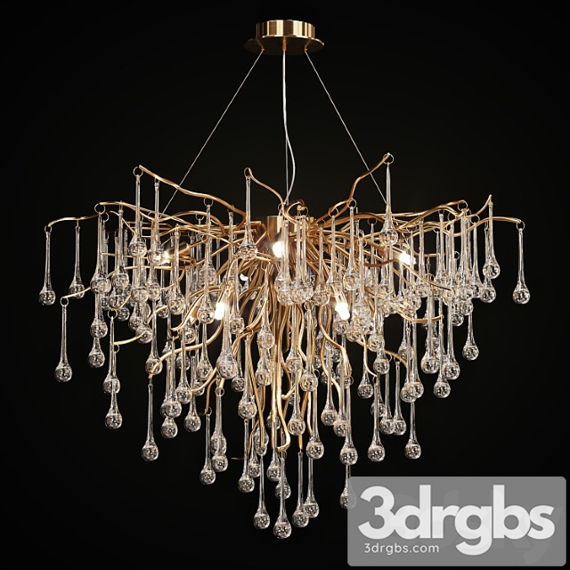 Chandelier with drop shaped pendants marian lampatron