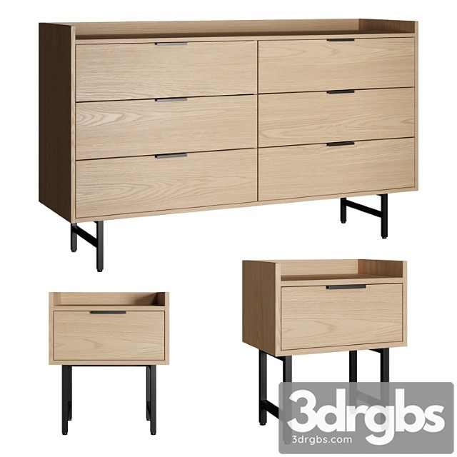 009 la redoute headboard table and chest of drawers volga