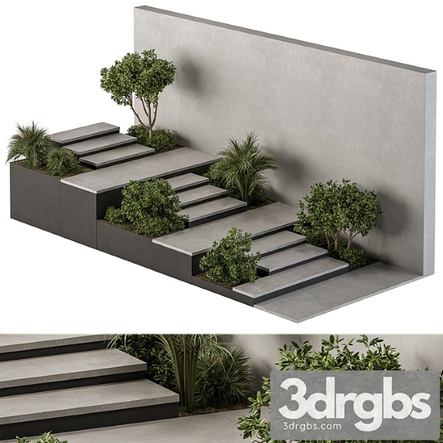 Landscape Furniture Stairs With Ivy And Garden Architect Element 57