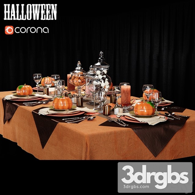 Table Setting For Halloween