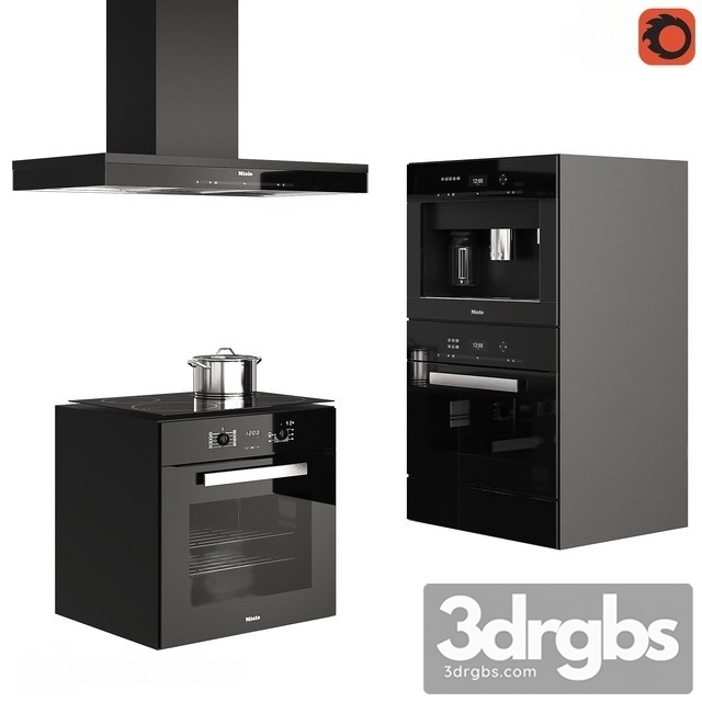 Miele Black Kitchen Appliance Set