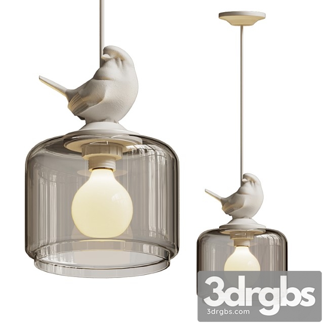 Hanging lamp provence bird pendant