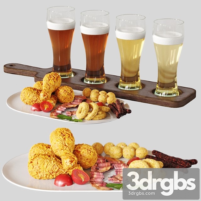 Beer set with snack