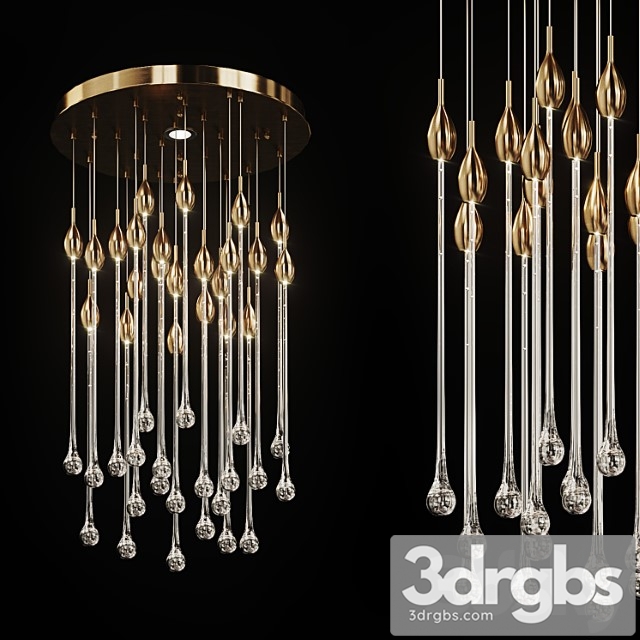 Drop shaped pendant lamp rainy