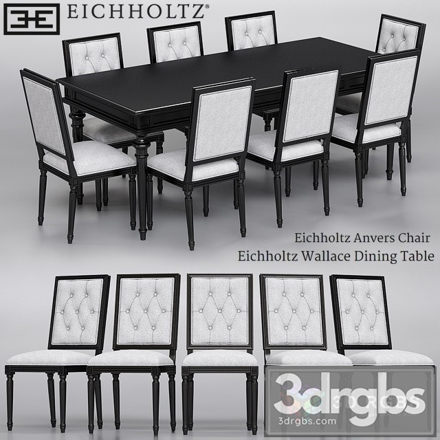 Eichholtz Anvers Chair and Wallace Dining Table