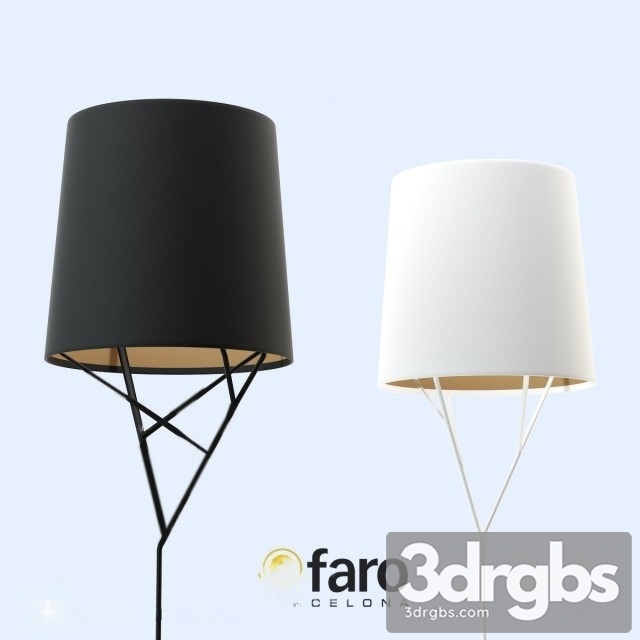 Faro Tree Floor Lamp Black White