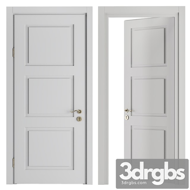 White and gold classic door - set 32