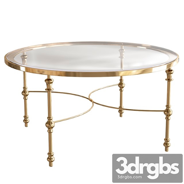 Aden oval gold iron coffee table 2