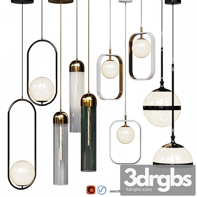 Four pendant lights amazing set vol. 17