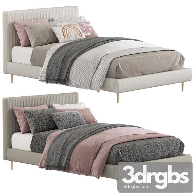 rabbit pleated upholstered bed 218