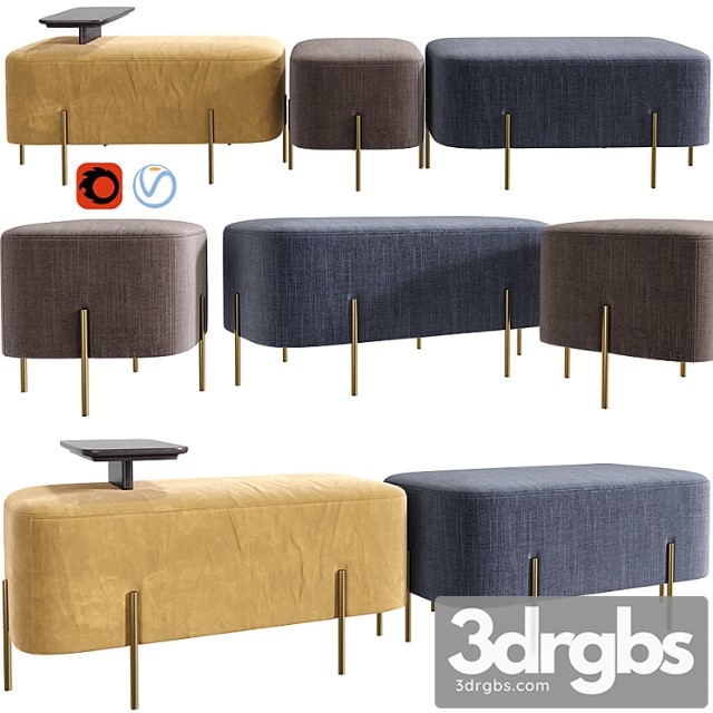 Modern alba ottomans