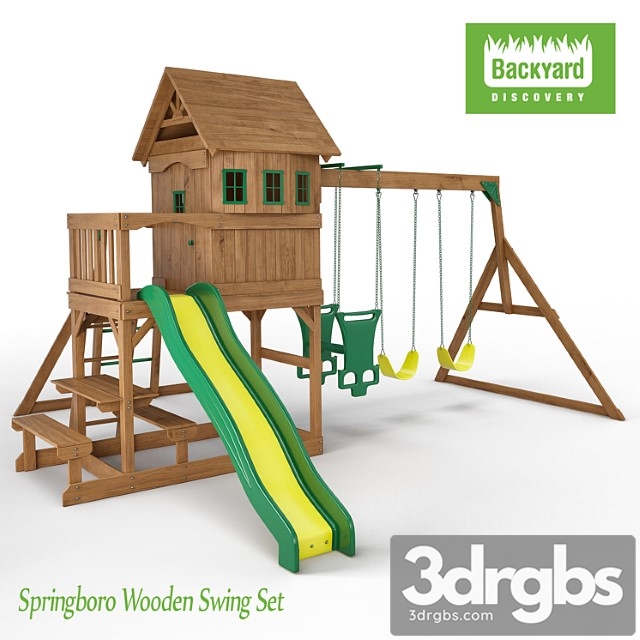 Springboro Wooden Swing Set