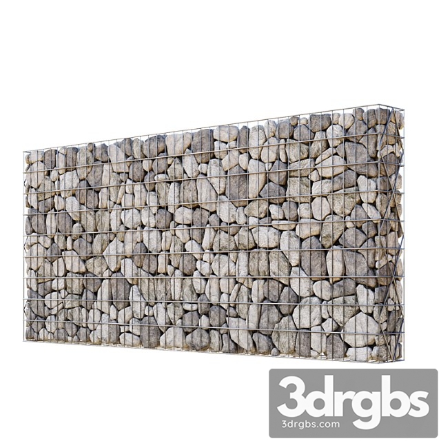 Stone gabion fence