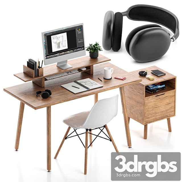 Apple Wooden Workplace Home Office 1