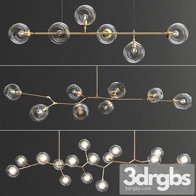 Collection branching chandeliers