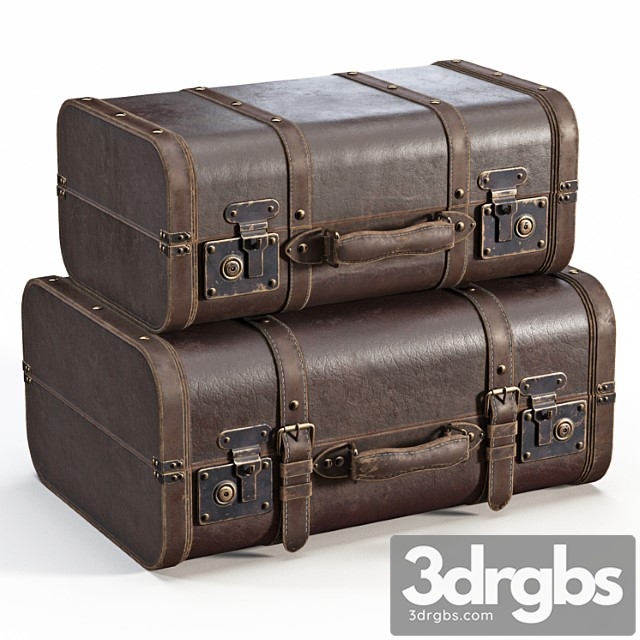 Brown vintage suitcases