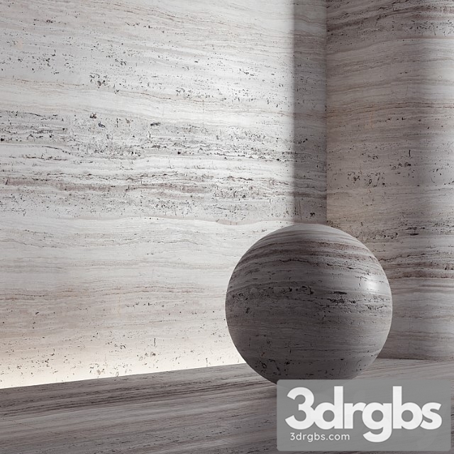 Stone material, travertine. 21, pbr, seamless