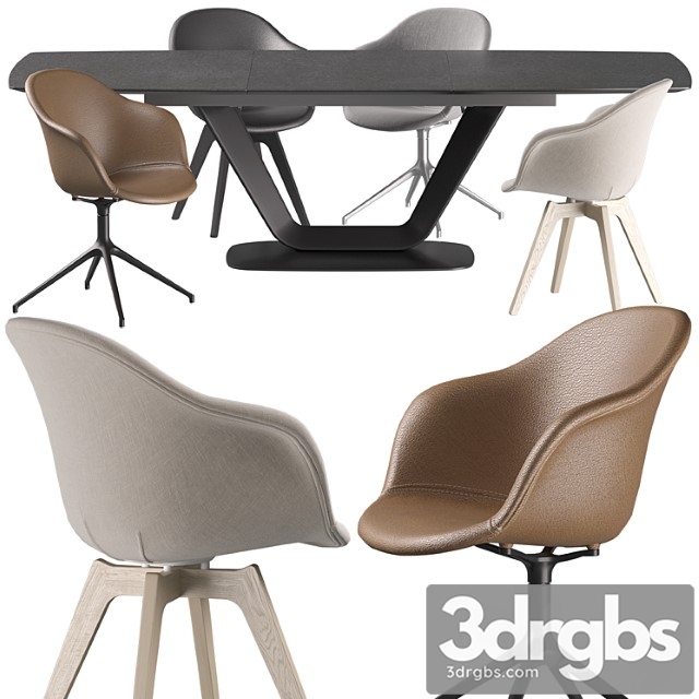 Boconcept - alicante table-adelaide chair set