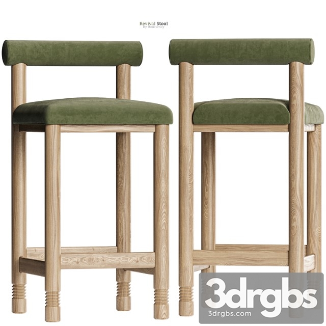 Crate Barrel Revival Counter Stool In Green