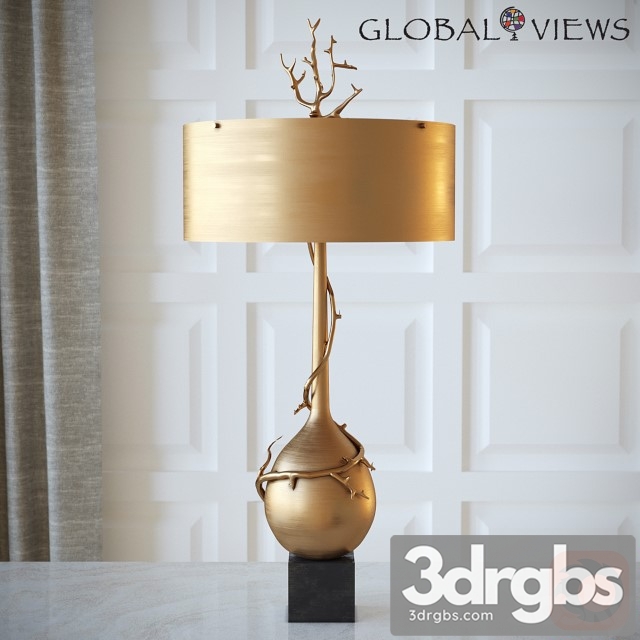 Twig Bulb Lamp Brass