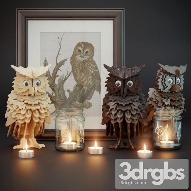 Owl Set Sculpture