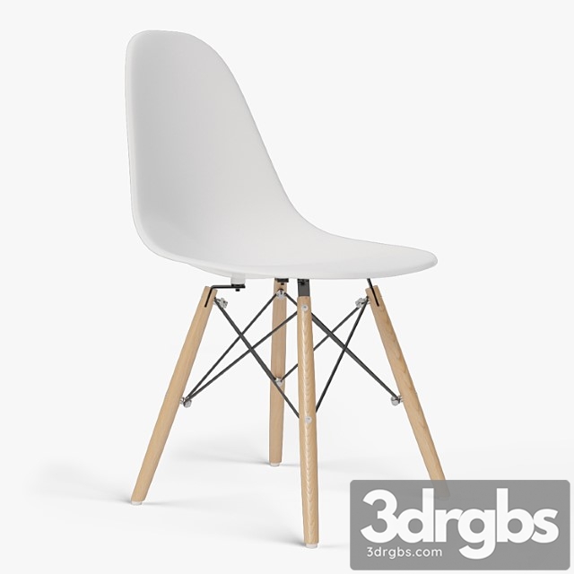 Eames Molded Plastic Side Chair Dowel Base By Herman Miller