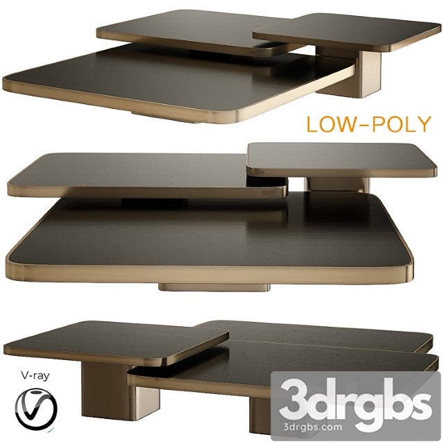 Bow coffee tables and side tables classicon (low poly) 2