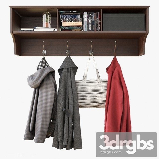 Wall Shelf With Hooks