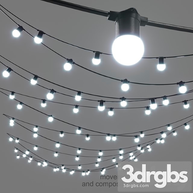 Editable garland belt light street