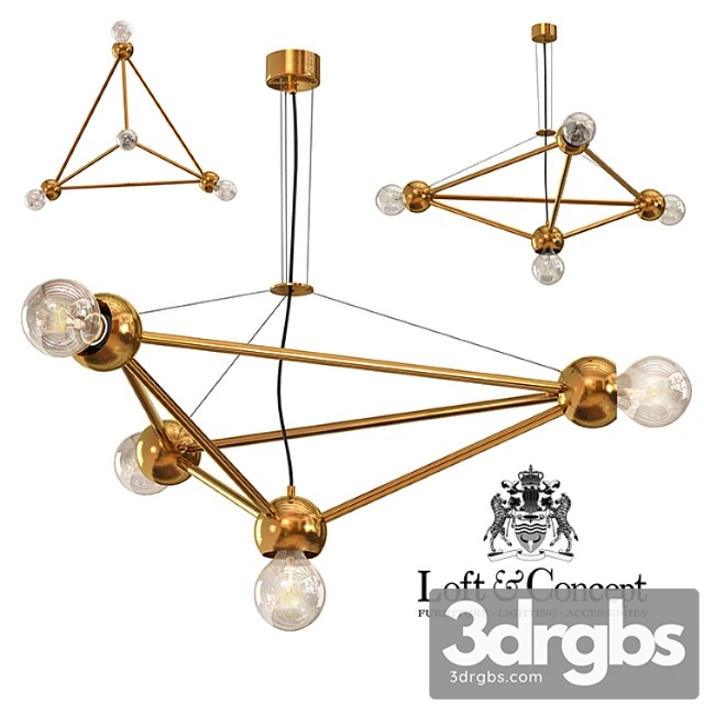 Molecule Gold Chandelier 4