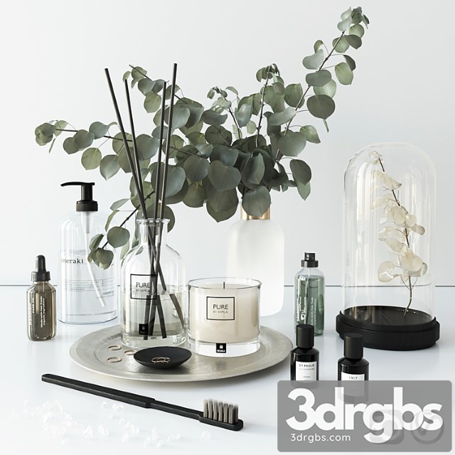 Bathroom Set With Eucalyptus