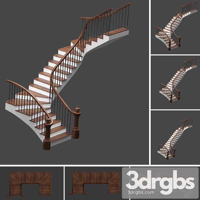 Set of stairs with 3 style