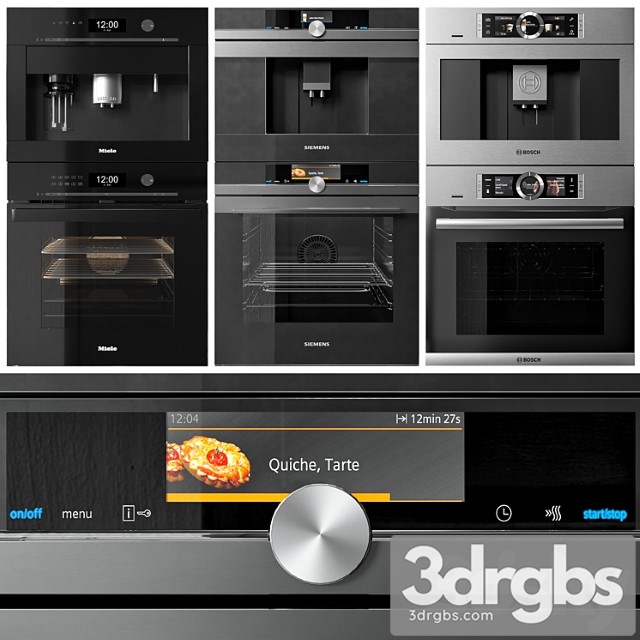 Miele, siemens and bosch double oven and coffeemaker collection