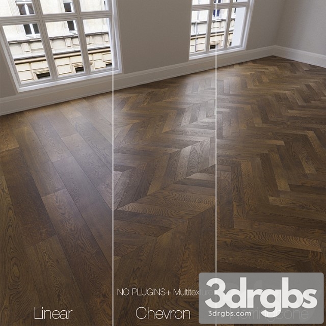 Parquet natural, oak smoked, 3 kinds. linear, chevron, herringbone.