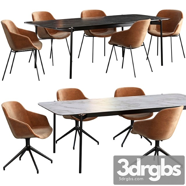 Dining table boconcept augusta + chair boconcept vienna 2