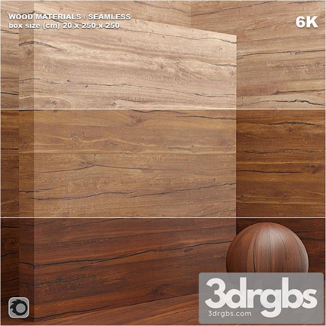 Wood slab (seamless) - set 27