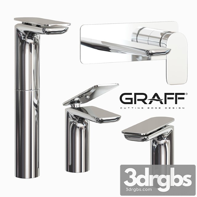 Graff Set Basin Mixer For Wall Sento Series