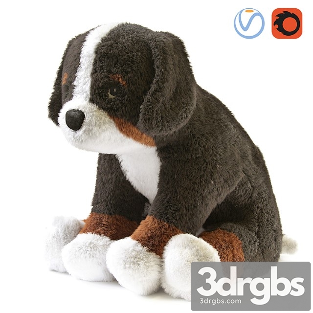 Hoppig bernese shepherd white soft toy