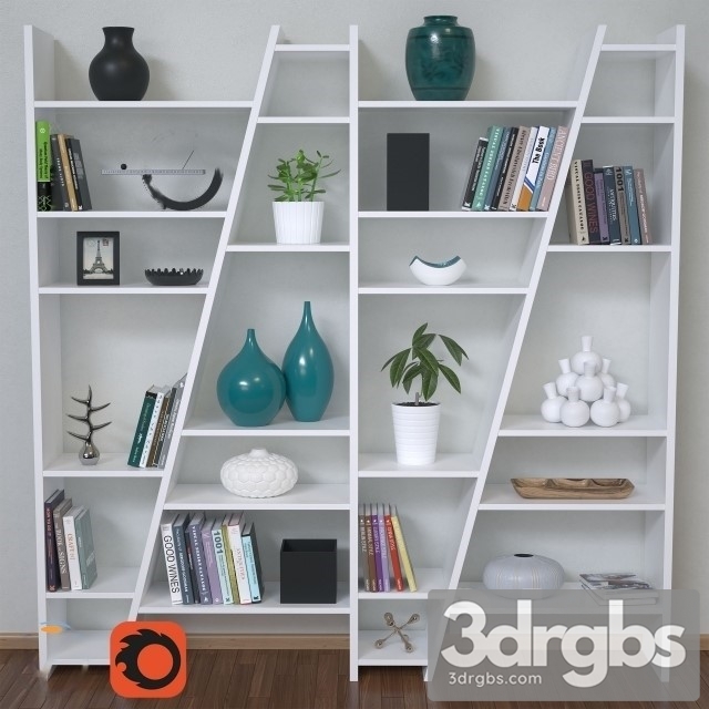 White Bookshelves