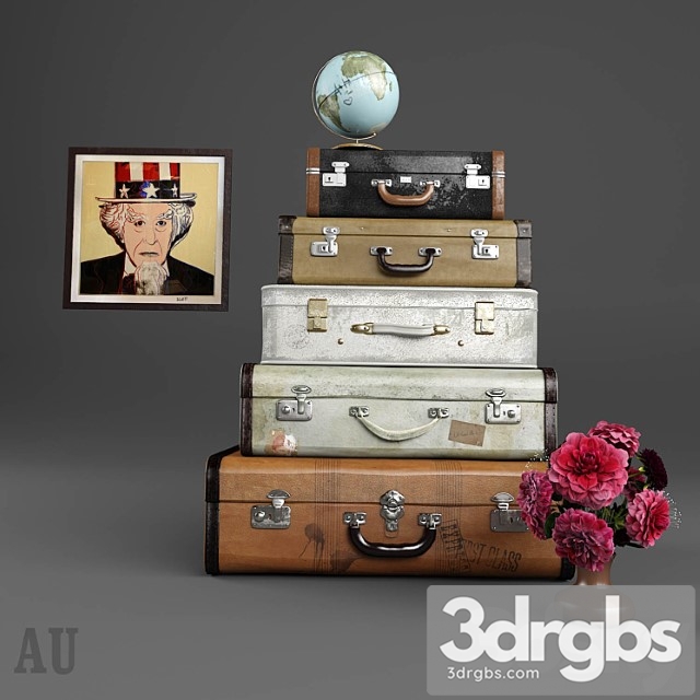 Luggage set and decor