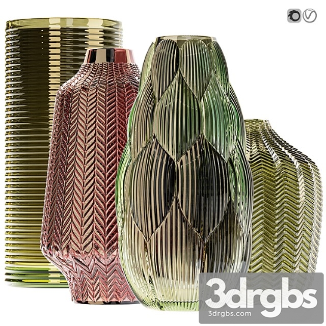 Amazing Glass Vases Set For Interior