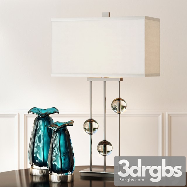 Rodeshia table lamp and gabriela vases