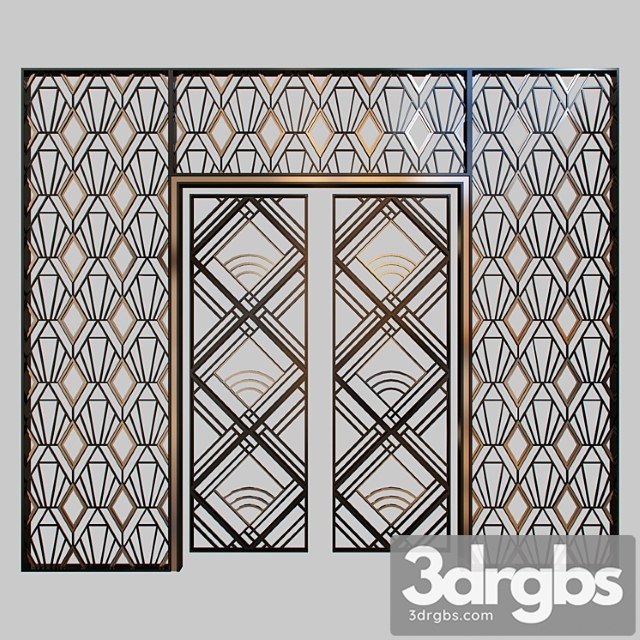 Wrought Iron Grille At The Front Door