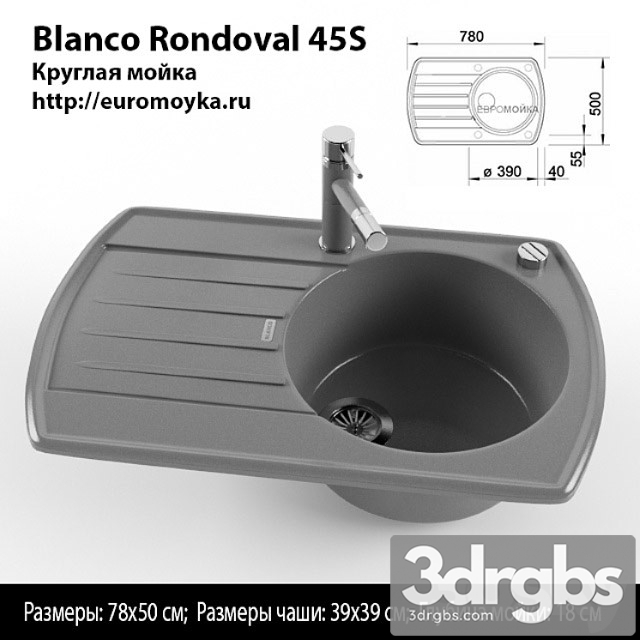 Kitchen Sink Blanco Rondoval 45s