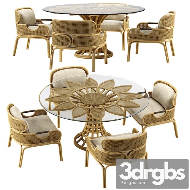 Mcguire sunflower dining set 2