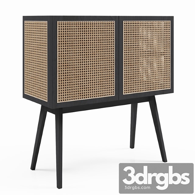 H&m cabinet with rattan doors