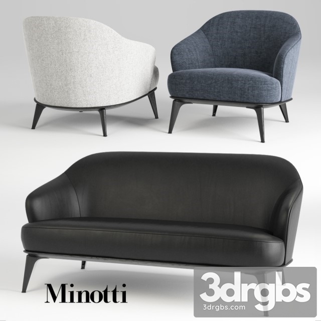 Minotti Leslie Chair And Sofa 01