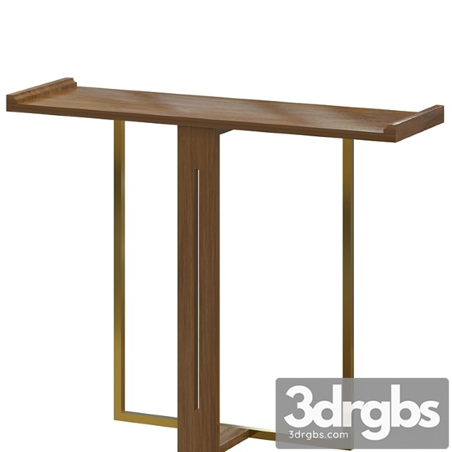 Narrow console table for entryway foyer black solid wood & gold metal in small 2